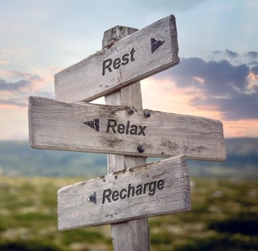 Rest, Relax, Recharge Wooden Sign